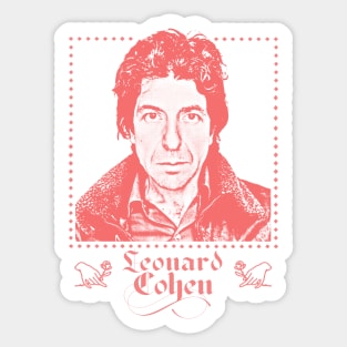 Leonard Cohen /// Retro Fan Artwork Sticker